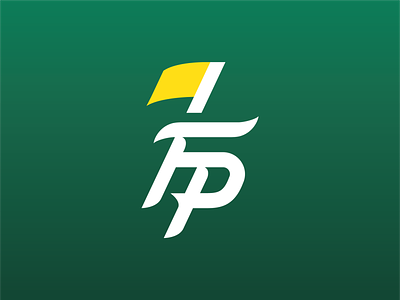 FP Podcast flag fore golf green monogram script