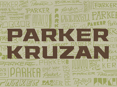 Parker Kruzan Announcement announcement baby park procreate type