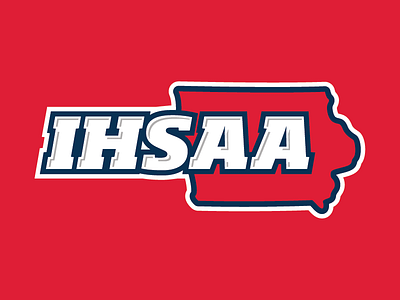 Iowa High School Athletic Association athetics branding iowa red school sports