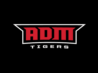 ADM Tigers Wordmark branding paw tigers wordmark