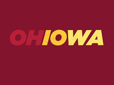 OHIOWA (Cyclone Version) cardinal gold iowa iowa state ohio red screenprint