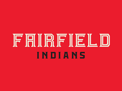Fairfield Indians Wordmark f feather indian sports