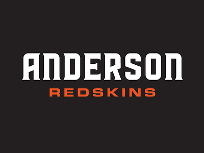 Anderson Redskins Wordmark a arrowhead indians redskins