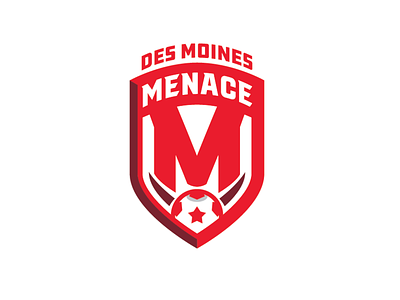 Des Moines Menace crest football logo soccer sports