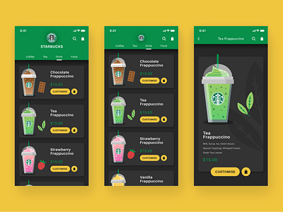 Starbucks App app drinks mobile app starbucks starbucks app ui ui ux ui ux design ux