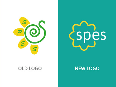 Spes Logotype Rebranding brand branding design flower green logo logotype minimal rebranding vector yellow