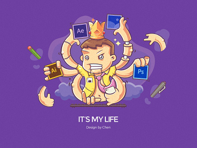 IT'S MY LIFE ae design illustration ps