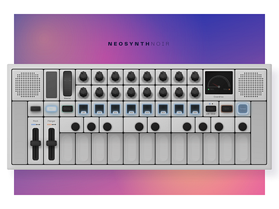 neosynth noir instrument keyboard music neomorphism sketch synth synthwave