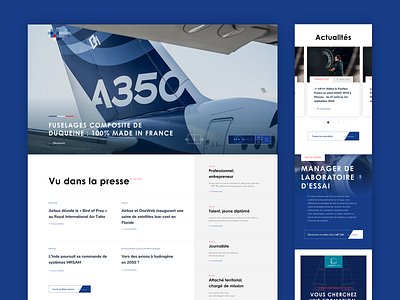 Aerospace Website aerospace clean french plane ui website