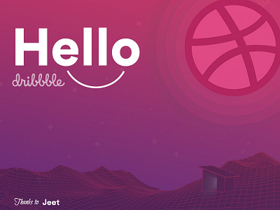 Hello Dribbble debut design first shot happy hello dribbble moon ui ux