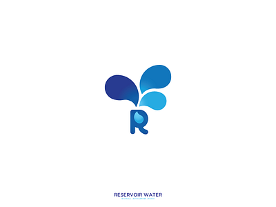 Reservoir Water beverage drinkingwater letter logo logomark refreshment splash thirst water