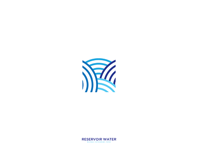 Reservoir Water3 beverage blue drinkingwater letter logo logomark quench refreshment ripple splash thirst water