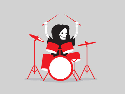 Death Metal character monster music vector