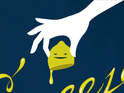 Lemon Song fruit hand illustration led zeppelin lemon music vector