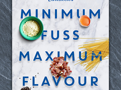Maximum Flavour food italian marble pasta poster restaurant typography