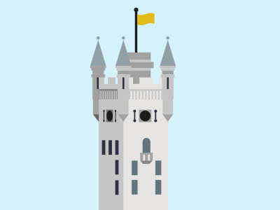 Balmoral Castle building castle flag illustration scotland vector