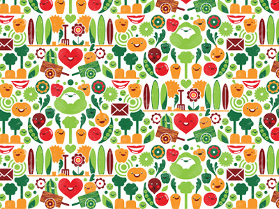 Vegetables repeat pattern illustration pattern print repeat