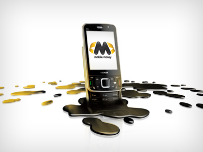 Mobile Money 3d graphic illustration