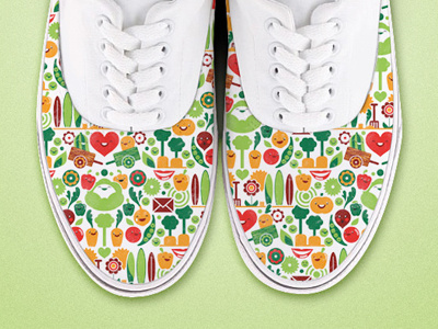 Sneakerly Vegetables desing footwear illustrtion patterns repeat shoes sneakerly tile vegetables