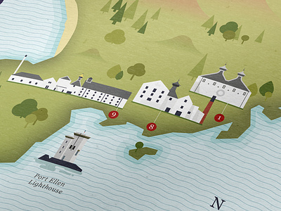 Whisky Map of Islay - Detail