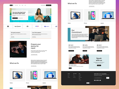 Fixit - Device Repair Website UX Design