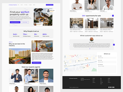 Bluesky - web design concept for real estate agency