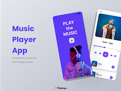 Mobile Music Player App ads advertising design flyer graphic design post