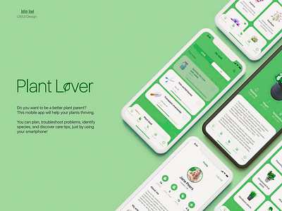 The Plant Lover App app branding design graphic design minimal ui web