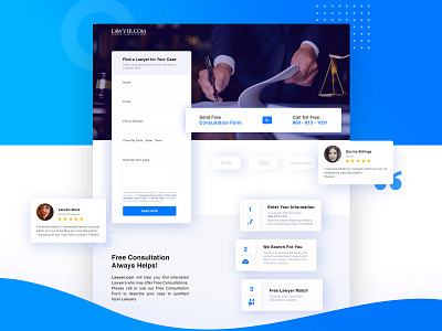 Lawyer Landing page concept