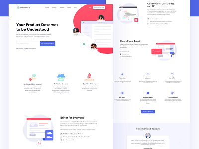 DeveloperHub Homepage Visual design