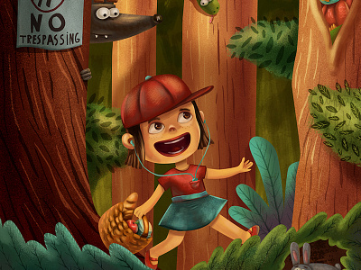 Red riding hood art forest girl illustration photoshop red riding hood