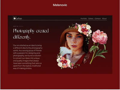 Urban - Photography created differently. concept creative design flowers photography typography ui webdesign website