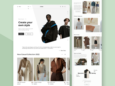 Fashion Product Shopify Design clean clothes clothing brand e commerce ecommerce fashion landing landing page marketplace online store shop shopify shopping store web website