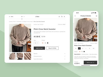 Fashion Product Shopify - Card Product Design clean clothes clothing brand ecommerce landing landing page marketplace mbobile online store product design shop shopify shopping sotre web website