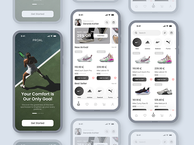 Sportswear Store Mobile App Design