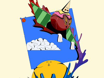 compo-5 2dart abstract cartoon design illustration improvisation logo procreate psychedelic ui