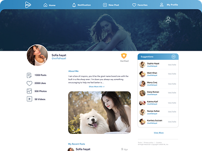 Profile page Design UI