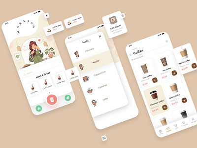 Coffee shop Mobile app design