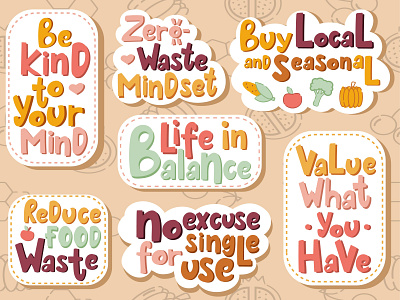 Eco lettering set bio collection eco ecology healthy lifestyle lettering mindfulness organic set sticker