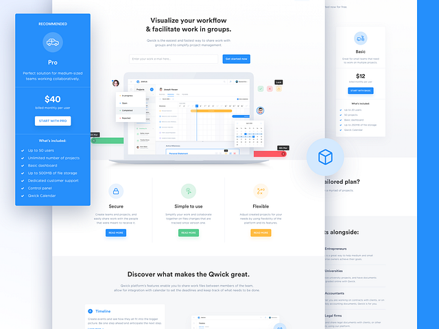 Qwick Platform - Landing Page by Jakub Dziedzic for EL Passion on Dribbble
