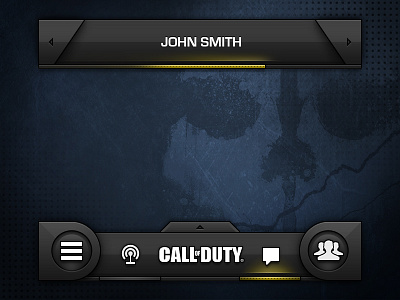 Call of Duty: Ghosts - Prototype - Global UI call of duty companion dark fps gaming ghosts ios iphone shooter ui ux