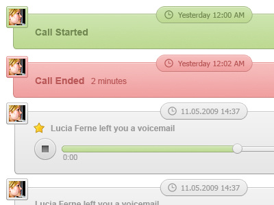 Skype Chat - Voicemail avatar chat clean gui interface phone play progress scrubber sharp skype slider stop voicemail