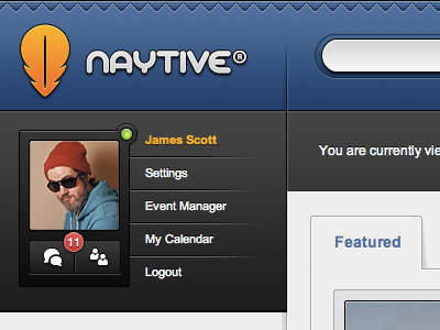 Naytive - Screenshot beta branding clean dark gui interface logo startup ui