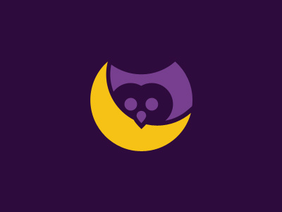 NightOwl - WIP ai branding dark design identity illustrator logo moon night owl purple vector yellow