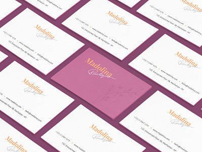 Madolina Boutique- Logo & Business Card Design brand brand identity branding business business card clean design identity illustration light logo minimal typography