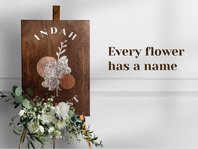 Indah Florist Project branding graphic design logo