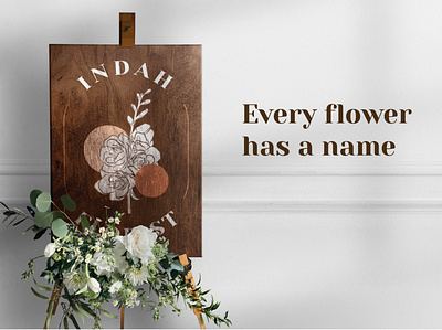 Indah Florist Project branding graphic design logo