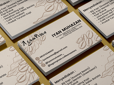 Agam Pisan Coffee Roasters Name Card branding coffee design design graphic design name card