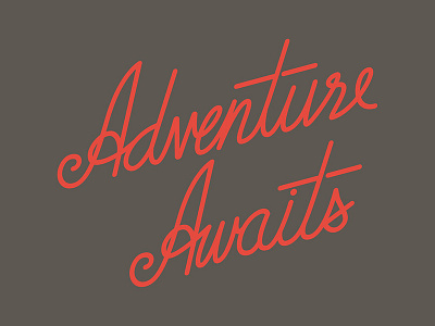 Adventure Awaits illustrator inkandales lettering typography