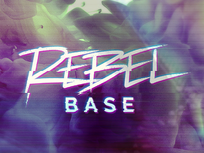 Rebel Base Vapors 80s hand letter logo retro